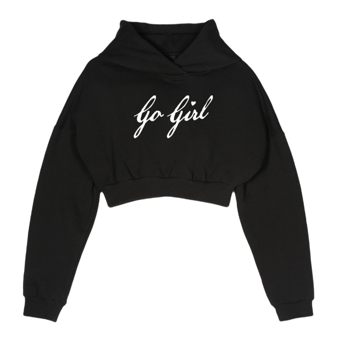 “Go girl” cropped hoodie