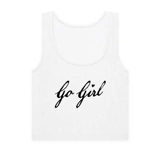 “Go Girl” crop tank top