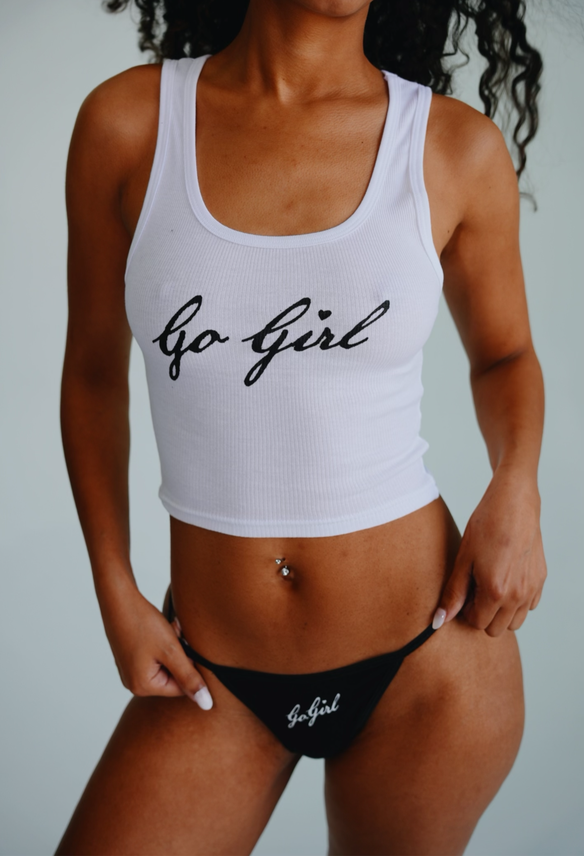 “Go Girl” crop tank top