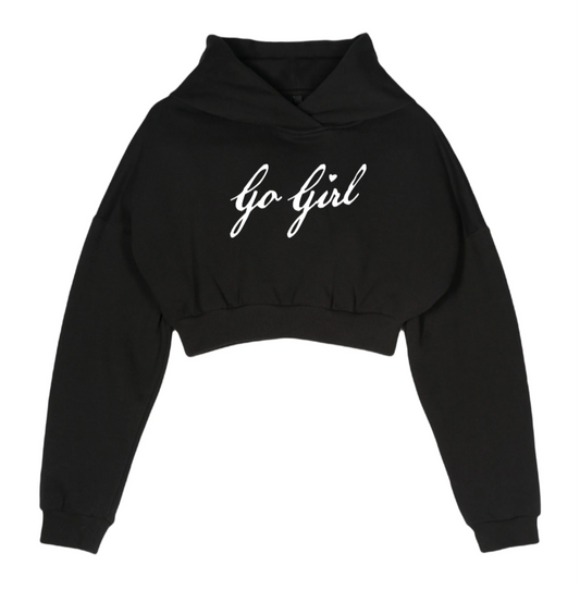 “Go girl” cropped hoodie