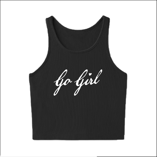 “Go Girl” crop tank top